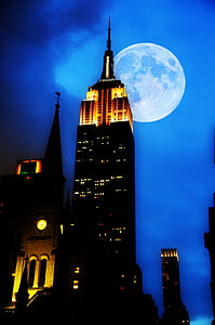 Empire State building during nighttime