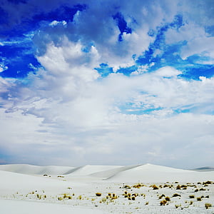 desert under cloudy sky