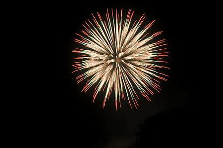 fireworks spark at night