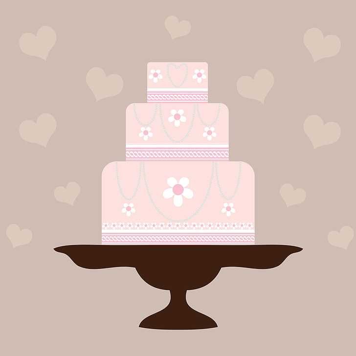 floral cake illustration