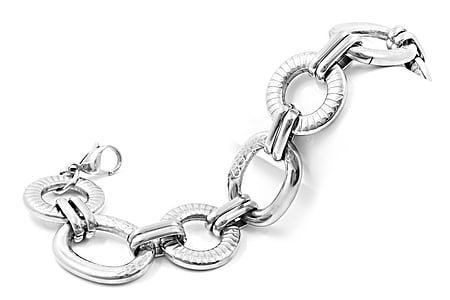 silver-colored bracelet