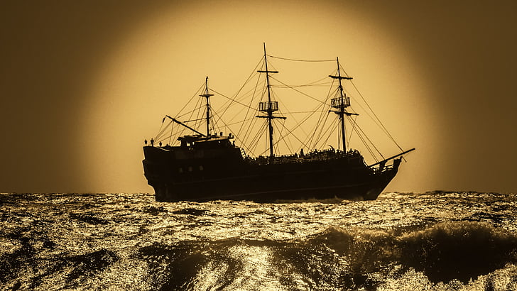 black galleon ship