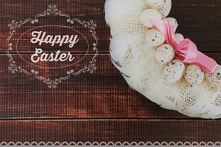 photography of Happy Easter wreath