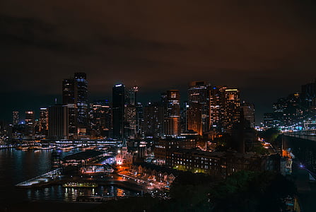 metropolitan photography during night time