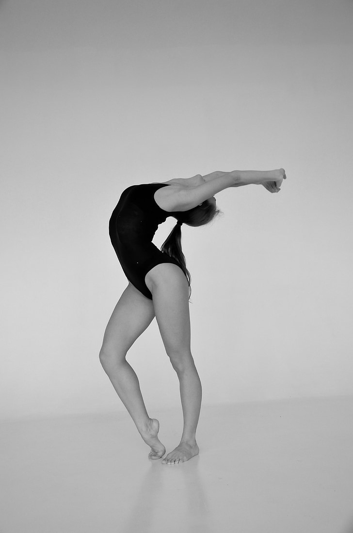 balerina woman stretching