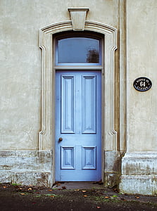 white wooden door closed