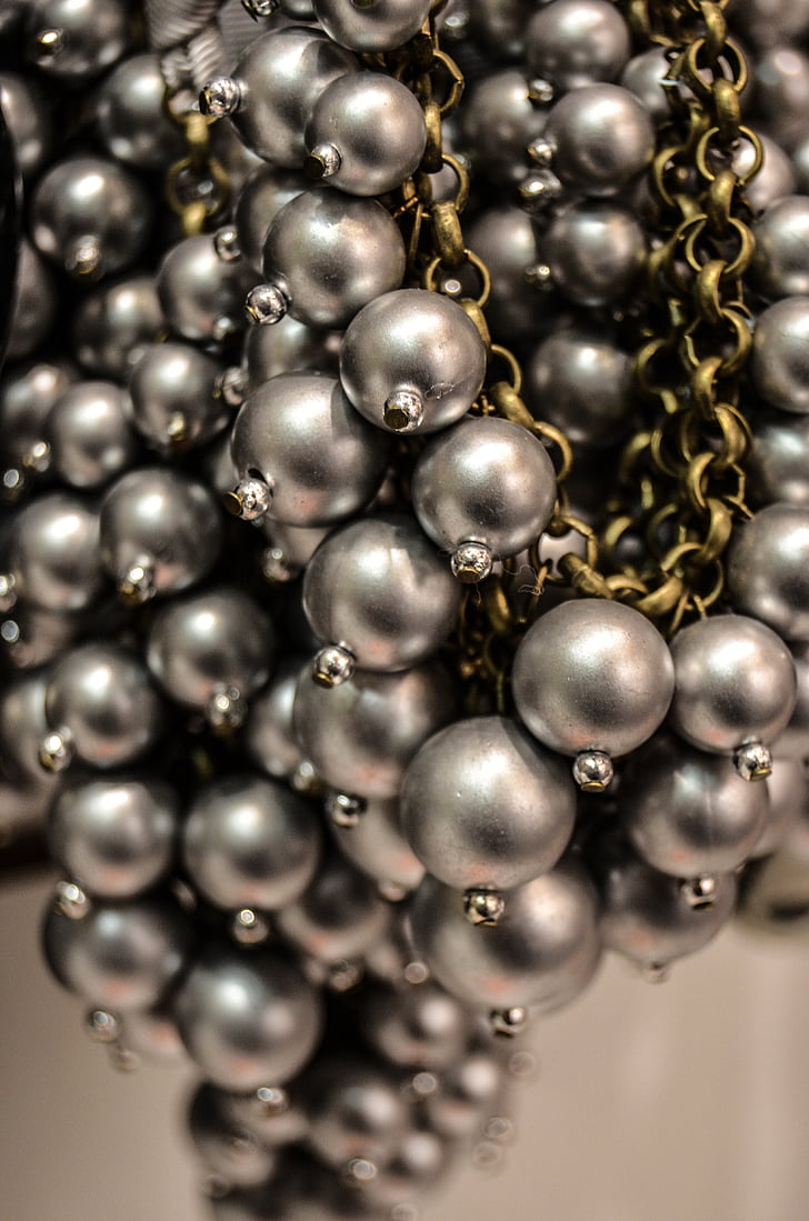 closeup photo of gray pearl accessory
