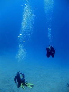 two person scuba diving