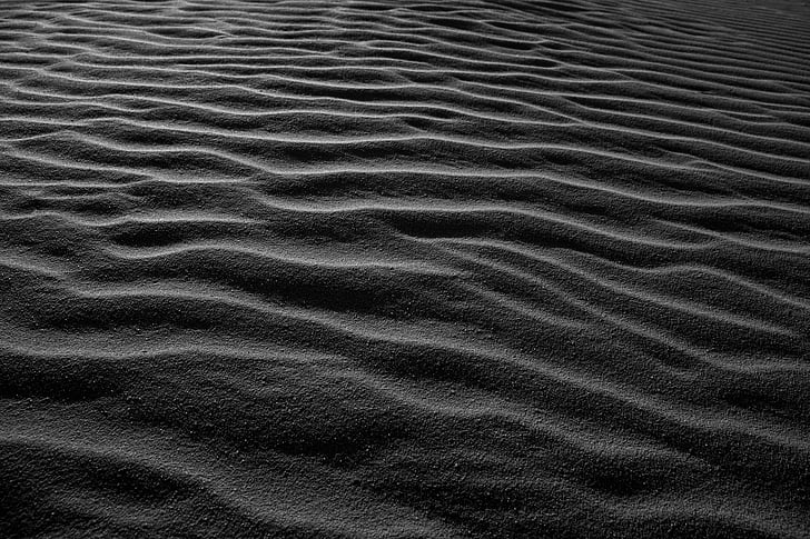 sand, desert, dune, black and white, africa, hot