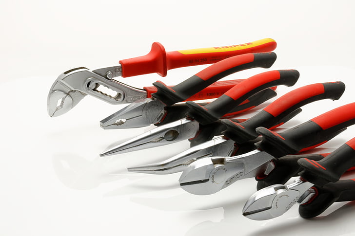 red-and-black plier set