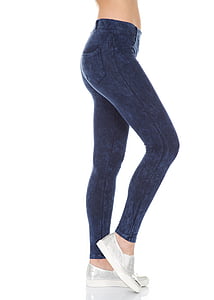 woman wearing blue denim jeans with slip-on sneakers
