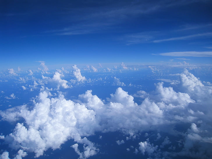 aerial photography of white clouds