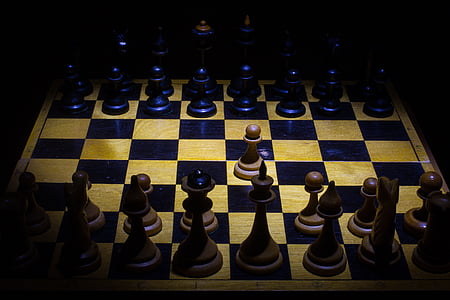chess pieces on chess board