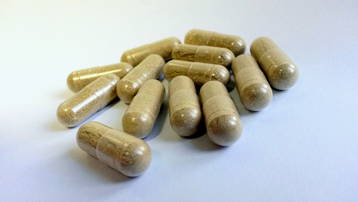 brown medication capsule lot