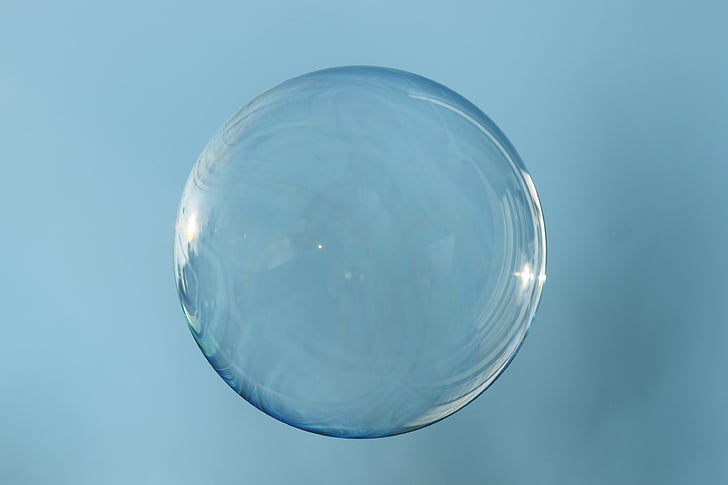 close view of bubble in mid air