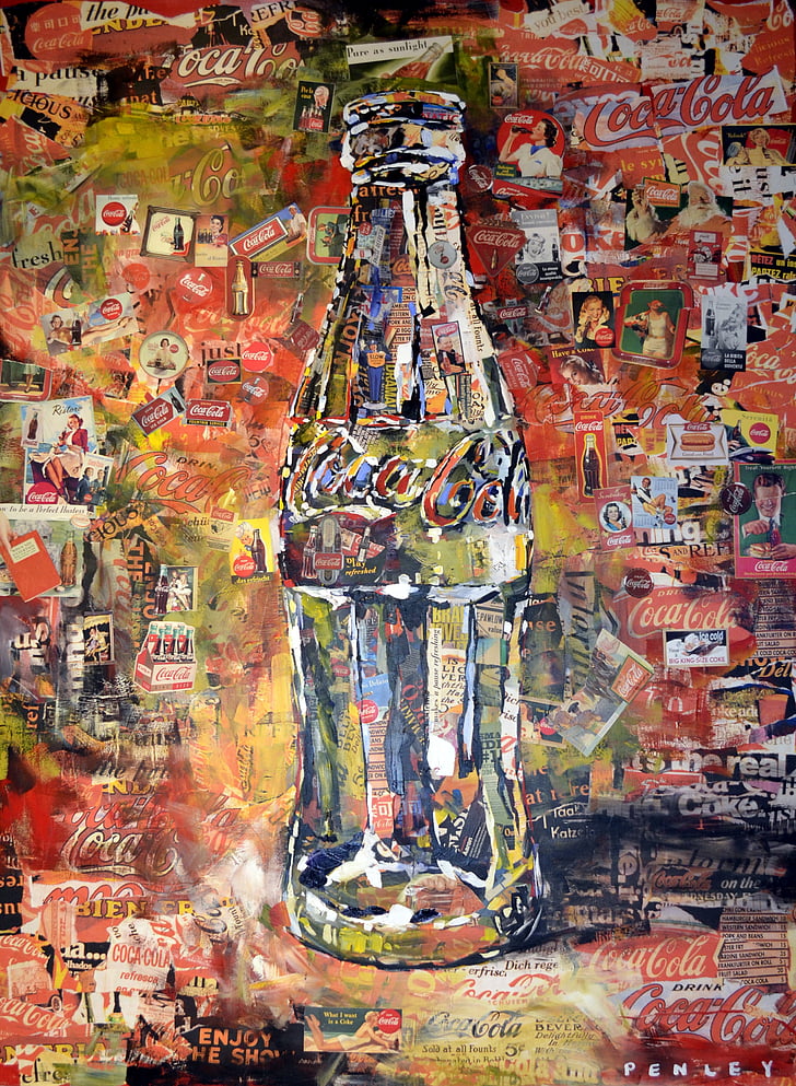 Coca-Cola abstract painting