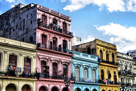 colored buildings during daytime