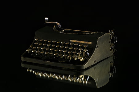 photo of black typewriter