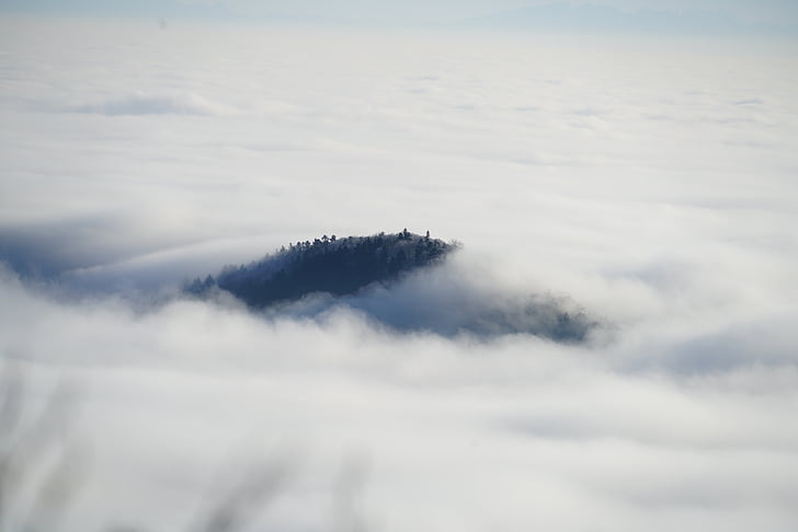 bird's eye-view photography of white clouds