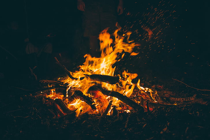 photographed of bonfire