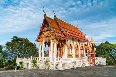 white and brown temple during daytime