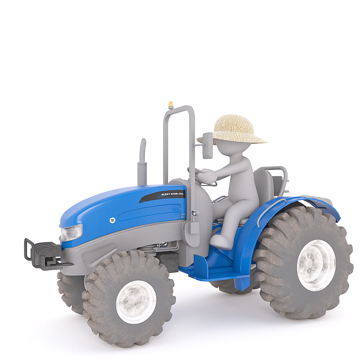 blue tractor toy