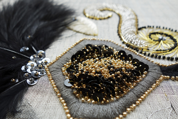beaded gold-colored accessory