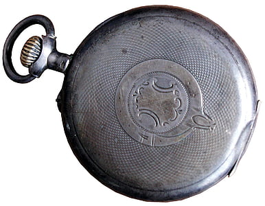 silver-colored pocket watch