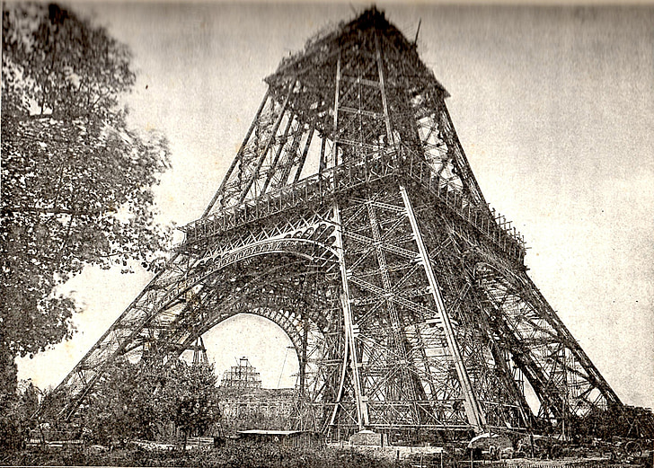 construction of Eiffel Tower France photo