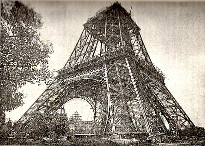 construction of Eiffel Tower France photo