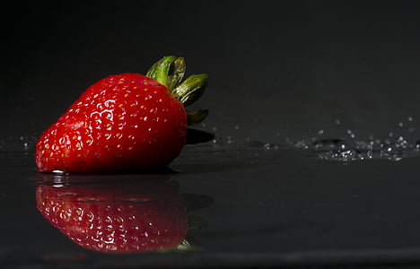 shallow focus of strawberry