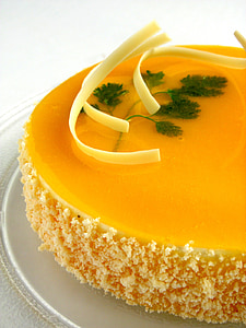 yellow pastry on white ceramic plate