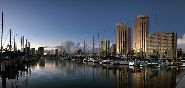 wide angle photo of high-rise buildings