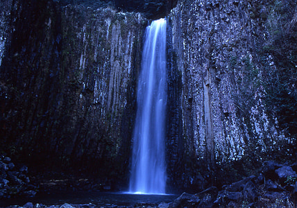 waterfalls in rock formation