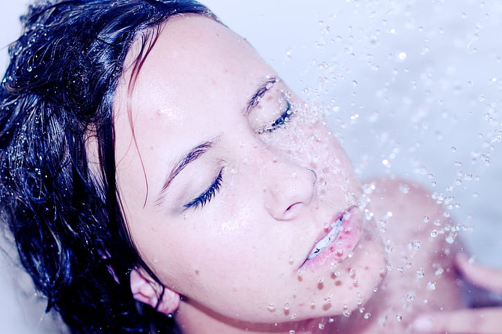 picture of woman taking shower