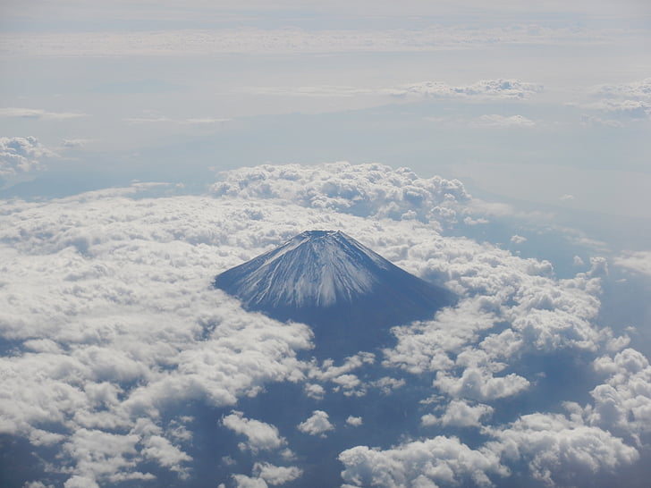 aerial photography of Mount Fuji, Japan