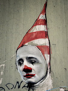 clown wall paintin
