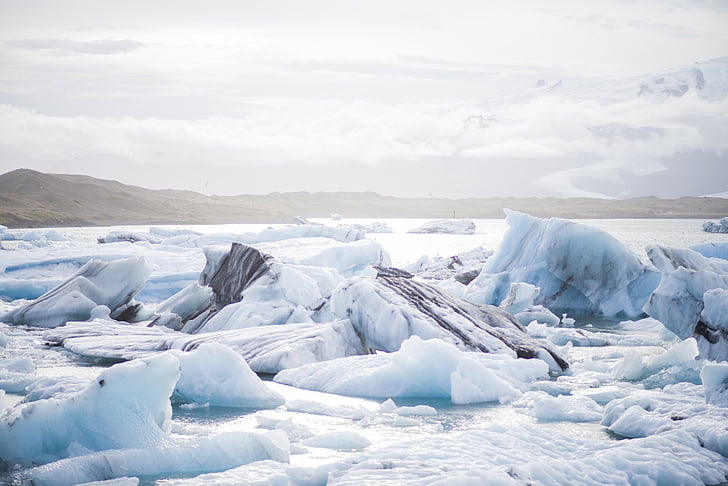 icebergs near land