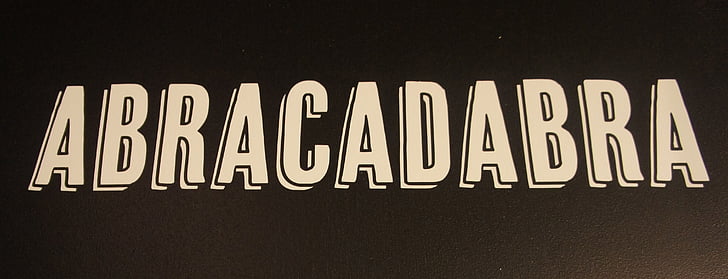 Abracadabra text illustration