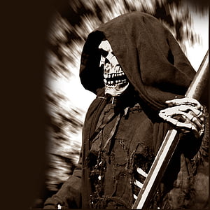 grim reaper holding scythe wallpaper