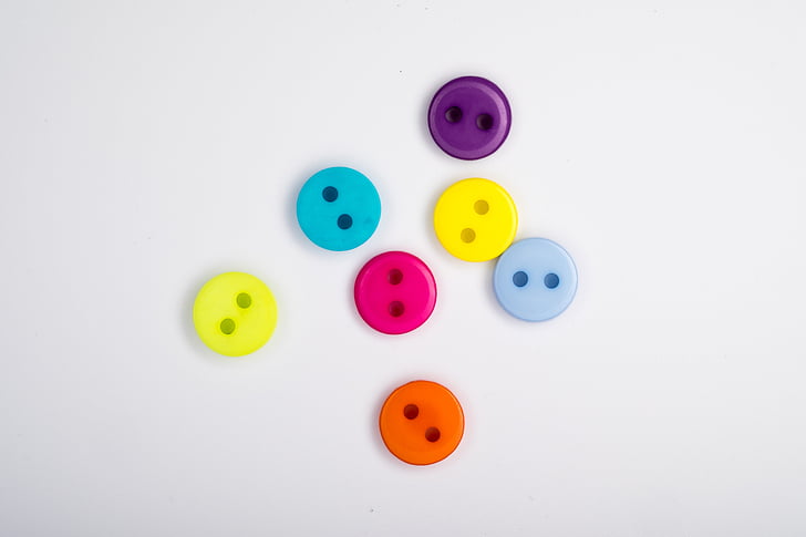 assorted-color clothes button lot