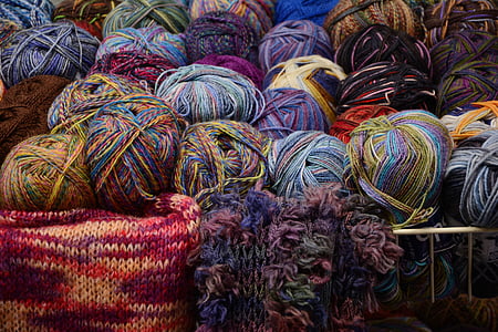 assorted-color yarn lot
