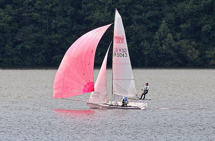 person on sailing boat