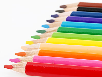 assorted colored pencils