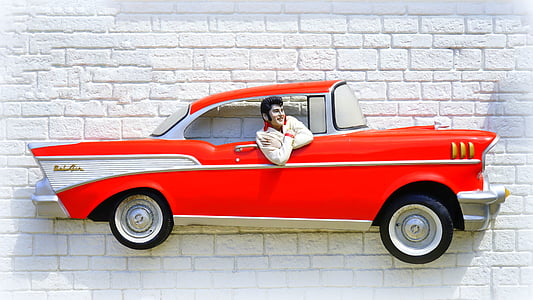 Elvis Presley on car wall decor