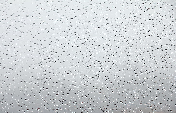 raindrops, rain, wet, droplets, grey, liquid