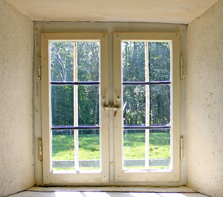 room with closed window