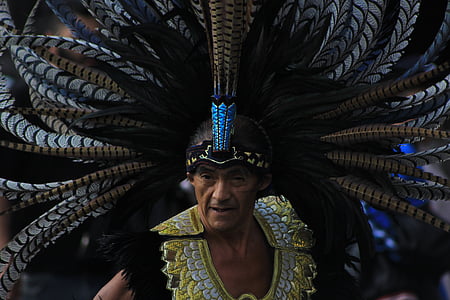 man in traditional headdress