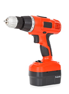 red and black cordless power drill