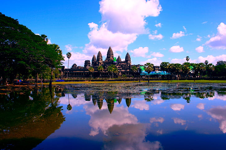 Angkor Wat in Cambodia during daytime